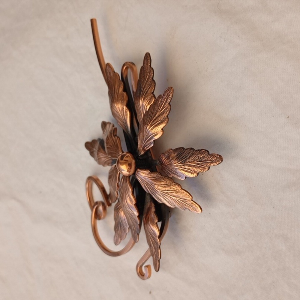 Renoir Vintage Elegant Copper Flower Brooch Casual Everyday Retro Statement Boho - Picture 4 of 15